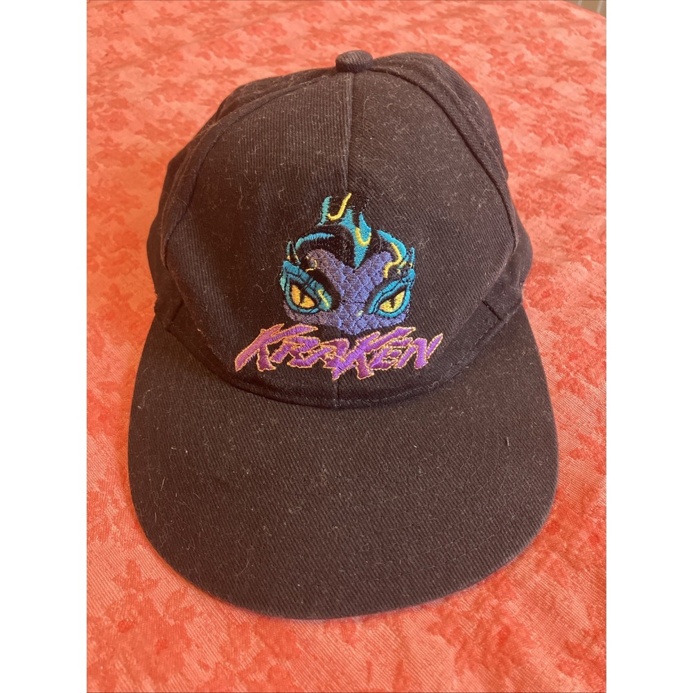 Vintage SeaWorld Kraken Hat Adjustable‎ Strap Embroidered Cap One Size Fits Most